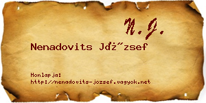 Nenadovits József névjegykártya